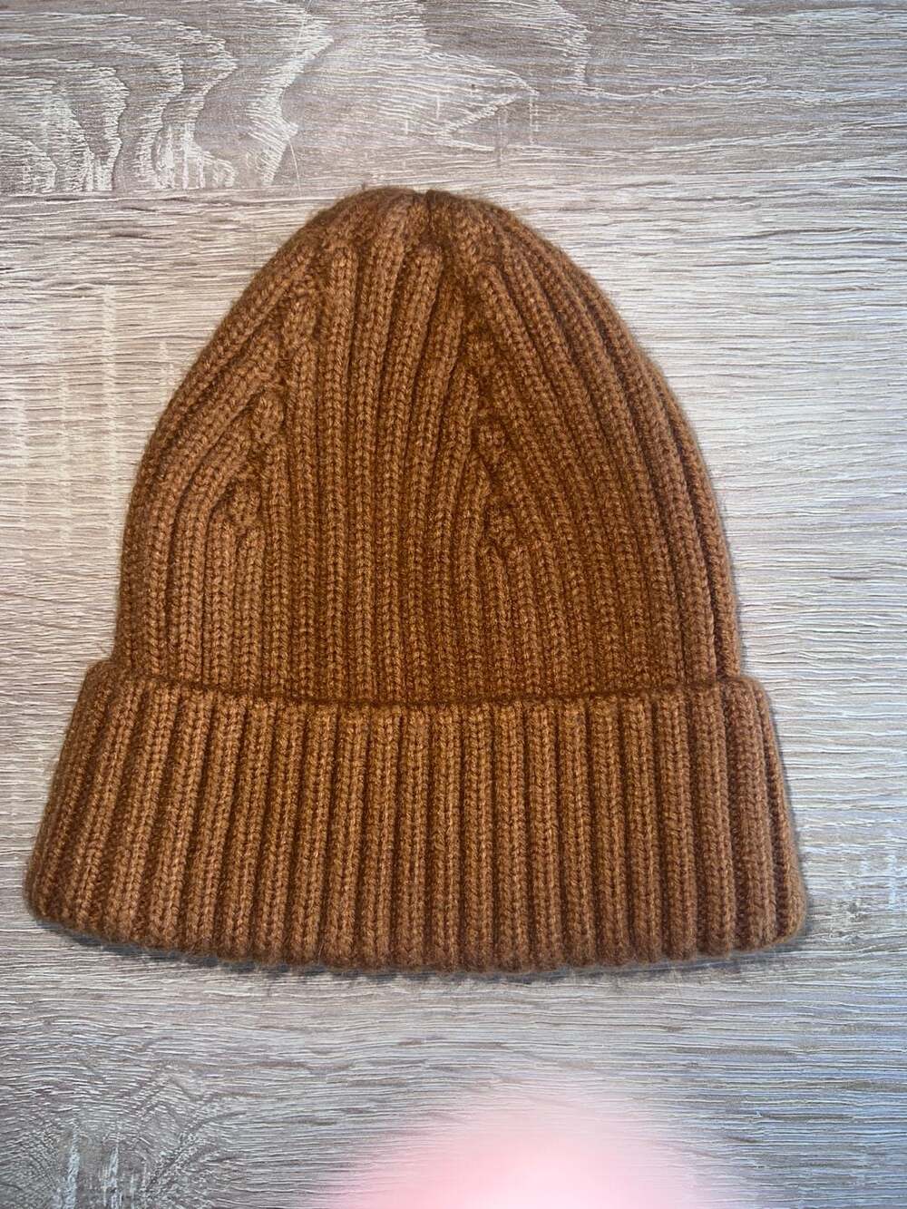 Beanie Ribbed Winter Hat, Brown, One Size
